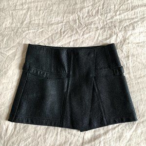 Opening Ceremony Leather Toph Military Miniskirt